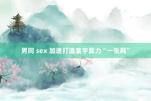 男同 sex 加速打造寰宇算力“一张网”