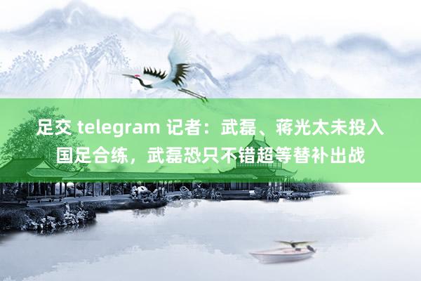 足交 telegram 记者：武磊、蒋光太未投入国足合练，武磊恐只不错超等替补出战